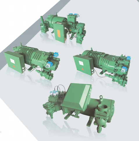 Semi-Hermetically screw type refrigeration compressor